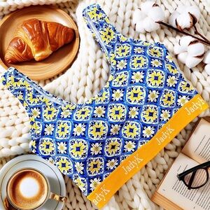 JadyK Arya Luxe Bralette - Blue Amalfi